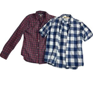 Boden & Johnnie b Boys Plaid Shirt Lot Size 16Y+ /‎ Small (2 Pieces)